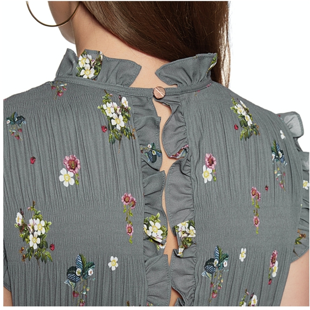 🍒NWT🍒 TED BAKER SMOCK MIDI DRESS - Picture 12 of 14